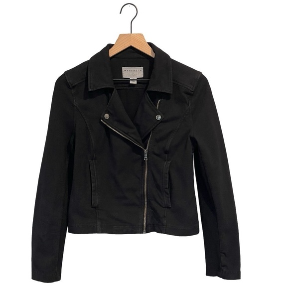 Anthropologie Marrakech Black Knit Moto Jacket, Size Small - Picture 2 of 13